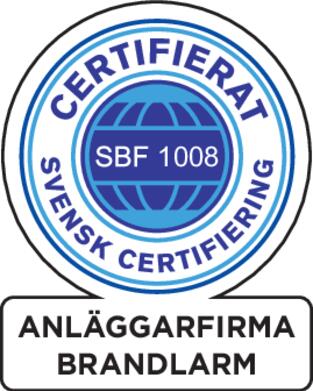 Certifikat för Anläggarfirma Security