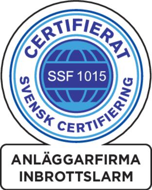 Certifikat för Anläggarfirma Security